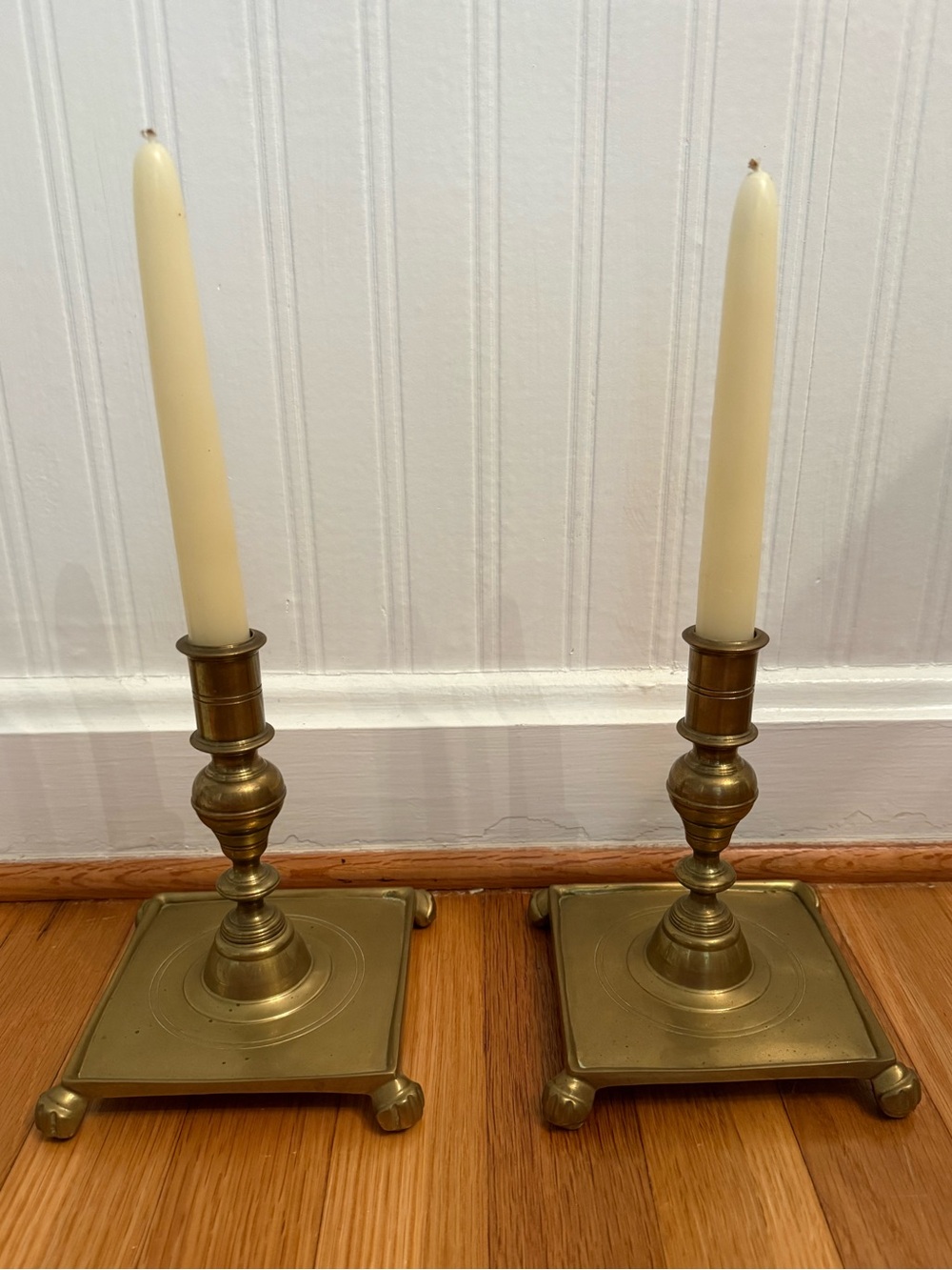 Vintage Brass Candlestick set of 2